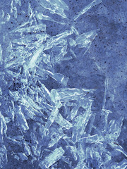 Blue ice abstract natural background