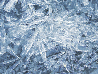 Blue ice abstract natural background