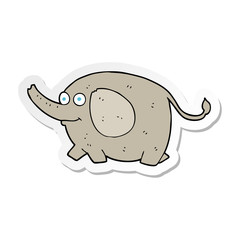 sticker of a cartoon elephant