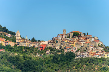Fototapeta na wymiar Vezzano Ligure Village - La Spezia Liguria italy