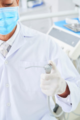 Dentist working in clinic