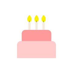 Birthday cake vector icon