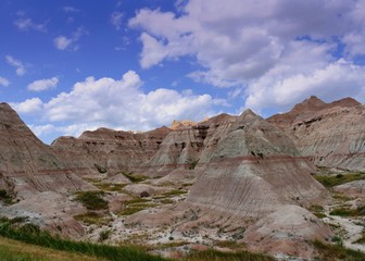 Fototapeta premium Stunning rock formations and landsape at the Badlands National Park, South Dakota