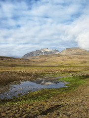 Spitzbergen, Landschaft am westlichen Ufer des Grønfjordes