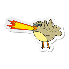 sticker of a cartoon bird