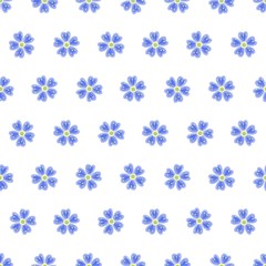 Seamless pattern with flowers for fabric, textile, wrapping paper, card, invitation, wallpaper, web design, background. Elements isolated on background.