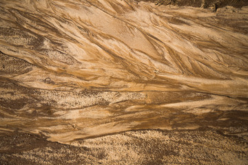 Beautiful sand surface washed by spring creek
