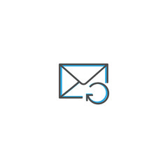 Mail icon design. Interaction icon line vector illustration