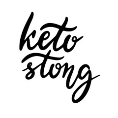 Obraz premium Keto lettering inscription phrase