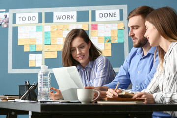 Young business people at meeting in office