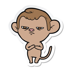 sticker of a cartoon monkey