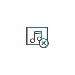 Music Player icon design. Interaction icon line vector illustration