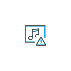 Music Player icon design. Interaction icon line vector illustration