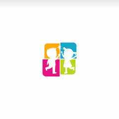 Children play,Playgroup, preschool, kindergarten logo vector