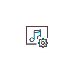 Music Player icon design. Interaction icon line vector illustration