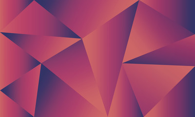 Futuristic background, purple yellow gradient random triangles..