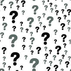 Question mark education, school concept. Seamless vector EPS 10 pattern. Flat style