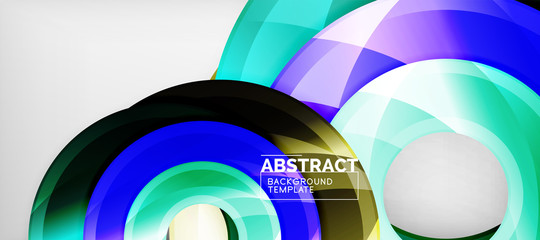 Glossy circles geometric background