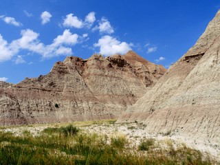 Fototapeta premium Wonders of nature at the Badlands National Park in South Dakota, USA