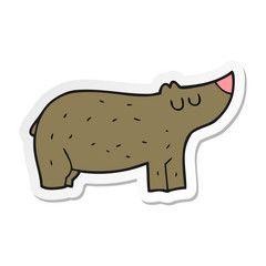 sticker of a cartoon bear