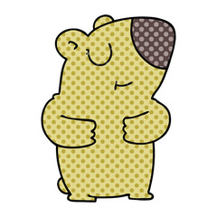 quirky comic book style cartoon bear