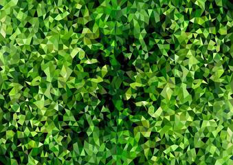 Fototapeta na wymiar Abstract Polygonal Background Texture Green Foliage - Mosaic Structure with Natural Character, Vector Illustration