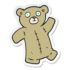 sticker of a cartoon teddy bear