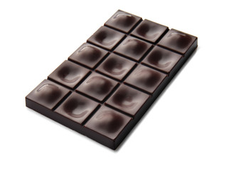 Tasty dark chocolate on white background