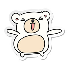 sticker cartoon kawaii cute teddy bear