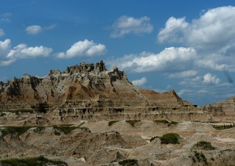 Fototapeta na wymiar The Badlands National Park is one of the most popular destinations in South Dakota, USA 