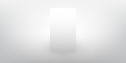 Grey Smart Phone Layout with Blank Screen, Technology Background, Vector Illustration 