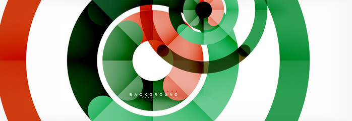 Naklejka premium Round linear circle shapes background