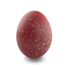 Painted Easter egg on white background