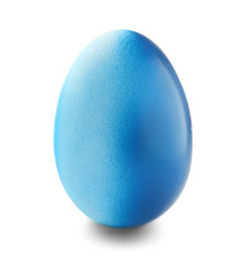 Painted Easter egg on white background