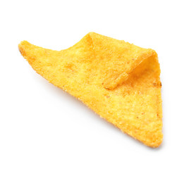 Tasty nacho on white background