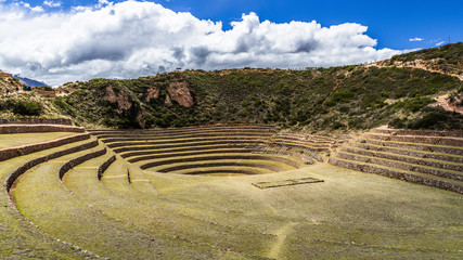 Fototapeta na wymiar The concentric terraces of the ancient Incas