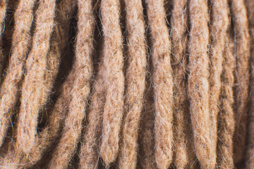 macro brown wool brown fringe