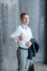 businessman with folded arms crossed