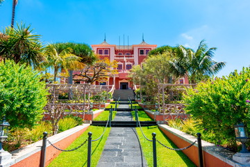 Naklejka premium Building on Constitution square, La Orotava, Tenerife, Canary islands, Spain