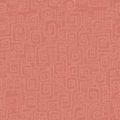 Hand drawn antique  meander seamless pattern