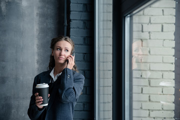 businesswoman talking on mobile phone