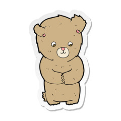 sticker of a cute cartoon teddy bear