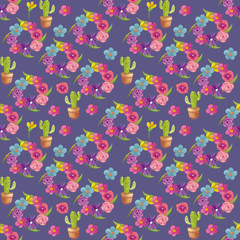 watercolor illustration on mexico