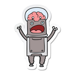sticker of a cartoon robot