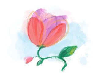 Watercolor flower