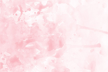 Colorful spring watercolor texture with abstract washes and brush strokes on the white paper background. Chaotic abstract organic design.