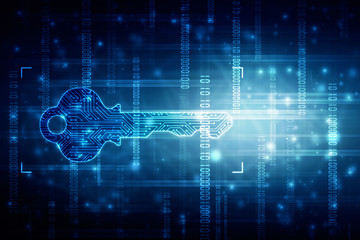 2d digital abstract technology digital future cyber security key