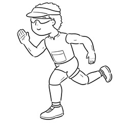 vector of man running