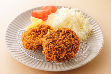 メンチカツ　Minced meat cutlets. Japanese food.