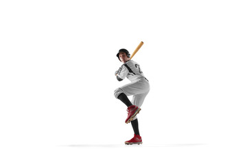 Baseball player isolated on white. © Artur Didyk